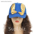 Карнавальная бейсболка с ушками, с бантом, синяя