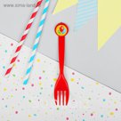 Вилка пластиковая "Шарики", набор 6 шт.