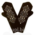 Варежки женские М10 цвет коричевый р р 18