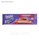 Шоколадная плитка Milka Strawberry 300 г