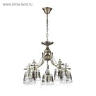 Люстра подвесная SANSA 5x40W E14 бронзовый 53x53x85см