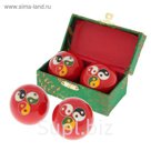 Поющие шары Баодинга (шары здоровья) (набор 2шт) d=4,5 см "Инь и Ян", цвета МИКС