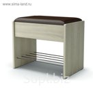 Банкетка 532х355х466 ясень шимо светлый/кож.зам.коричневый