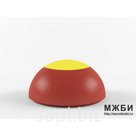 Полусфера бетонная без крепления с отражающей полосой Арт. ПБ 2.1