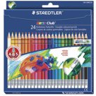Карандаши цветные с резинкой STAEDTLER (Германия) «Noris club», 24 цвета, заточенные, подвес