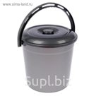 Ведро с крышкой 10 л "Графит"