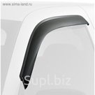 Ветровики SkyLine VW Touareg 2010-2014/Porsche Cayenne 10, с хромированным молдингом