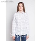 Блузка женская с длинным рукавом (5215-1518), размер 46, цвет белый