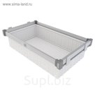Корзина KOMANDOR Premium RATTAN, 764х465х185 мм, белый