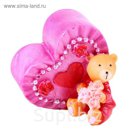 Сувенир "Мишка в костюме с сердцем/букетом", МИКС