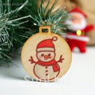 Бирка "Снеговик в колпачке", D=5см