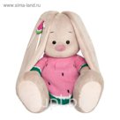 Мягкая игрушка "Зайка Ми" в вязаном платье "арбузик", 18 см
