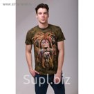 Футболка мужская Collorista 3D Rasta, размер S (44), цвет зелёный