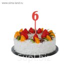 Топпер Цифра 6, красный