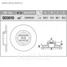 Диск тормозной HI-Q SD3010