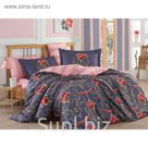 КПБ "ORNELLA" 2 сп., размер 200х220, 240х260, 50х70, 70х70 по 2 шт., цвет красный, сатин