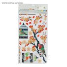 Наклейка интерьерная пластик "Бабочки/Птицы в клетке" МИКС 64х31,5 см