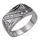 Кольцо Перстень мужской с рельефным рисунком посеребрение с оксидированием 20 5 размер