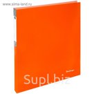 Папка на 2 кольцах А4 пластиковая, 25 мм, 700 мкм Berlingo Neon, неоновая оранжевая