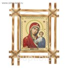 Икона в двойной рамке "Казанская Божья Матерь" большая