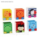 Карандашница "Звери с лапками" с прищепкой, МИКС