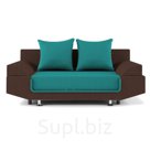Диван Анюта спальное место 190х135 см ящик Арбен цвет NeoChocolate NeoAzure