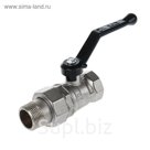 Кран шаровой LD Pride 47.20, с американкой 3/4", рычаг, никелированный