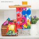 Полотенце кухонное "Яркие цветы" 25х50 см, микрофибра, МИКС
