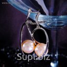 Серьги "Майорка", цвет розовый