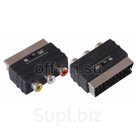 Переходник SCART - 3гн.RCA (с переключателем) REXANT