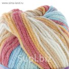 Пряжа "Burcum bebe batik" 100% акрил 210м/100гр (4796 беж-роз-гол-желт-бел)