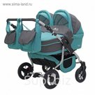Коляска FENIX DUO   (BartPlast) 03 серый-бирюза