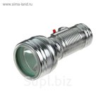 Фонарик (1 диод) классический, серебристый, 1 D