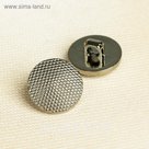 Пуговица, на ножке, 15мм, цвет чернёного серебра