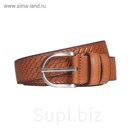 Ремень мужской, винт, пряжка под металл, ширина - 2,9см, коричневый