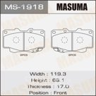 Колодки дисковые Masuma MS1918