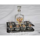 Набор под водку "Герб РФ" на подставке