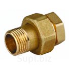 ZR-S-PN-L Соединитель GENERAL FITTINGS прямой с накидной гайкой, латунь, г/ш, 3/4"