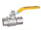 Кран шаровой латунный (газ) Ру 25 муфта / муфта, ручка "рычаг"