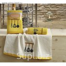Кухонные полотенца LEMON, размер 45х65 см-2 шт., махра 350 г/м2, цвет жёлтый V2 2231
