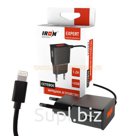 Сетевое з/у IRON Selection Expert EX-102i (1.2A - USB) с встроенным кабелем светящийся логотип