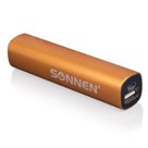 Аккумулятор внешний универсальный SONNEN PB-2200, емкость 2200 мАч, выходной ток 1А, золотистый