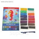 Пластилин 16 цветов 288гр, со стеком, EK 30664