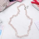 Бусы крошка мелкая Розовый кварц 45см