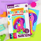 Аппликация пластилиновыми шариками "Пони"