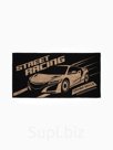 Полотенце махровое «Этель» Street racing, 70×130 см, хлопок 100%, чёрно-золотое