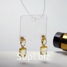 Бирка для 1 пары серёжек 4*4, оргстекло 2мм, цвет прозрачный