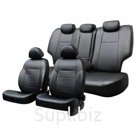 Чехлы заднего сиденья слитное жаккард SKYWAY NISSAN Almera седан с 2012 г черн/темн-сер 11 предметов