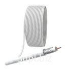 Кабель коаксиальный RG-6U, 75 Ом, CCS/(оплётка Al 48%), PVC, цвет белый, бухта 10 м, SIMPLE
