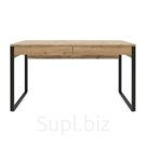 Стол письменный «Лофт» DQ MADRID М – 2, 1400×600×770 мм, цвет чёрный/дуб табачный